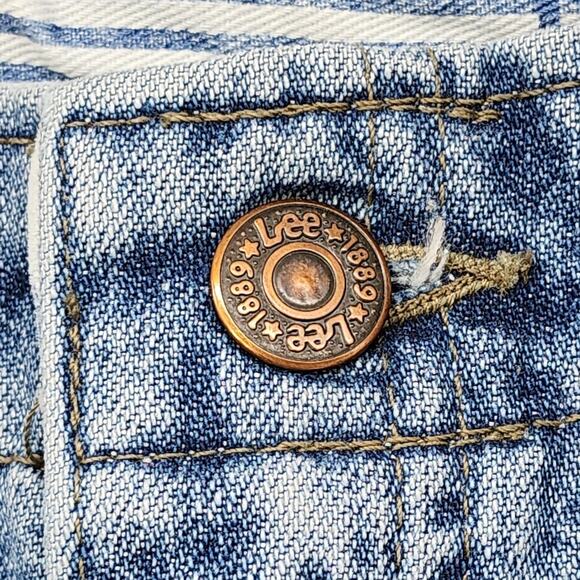 Vintage Lee Jeans Womens 20W Blue High Rise Tapered Leg Elastic Waist Mom Baggy - Picture 3 of 12